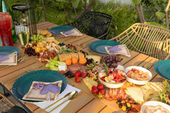 8.5 In. Scalloped Paper Plates - Black Aqua | 10 Count