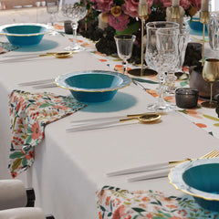 12 Oz. Peacock/Gold Petal Bowls | 20 Count