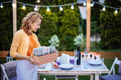 Clear Cutlery Caddy Combo - Gingham
