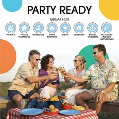 7 In. Light Blue Paper Plates | Case of 1000