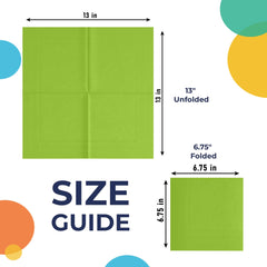 Lime Green Luncheon Napkins - 6.75 in. | 1800 Count