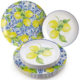 Earthtrends Tuscan Design Paper Plates Combo Set 16/16