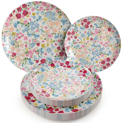 Earthtrends Meadow Design Paper Plates Combo Set 16/16