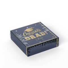 Black/Gold Graduation Lunch Napkins - 6.5 In. X 6.5 In. | 24 Count
