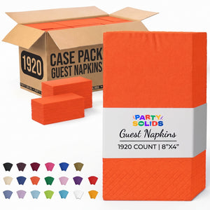 Orange Guest Towel Napkins | 1920 Count Case