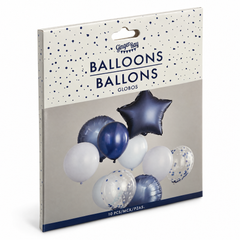 Elegant Blue Balloon Bouquet Bundle | 10 Count