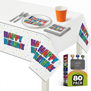 157 Pcs Vibrant Birthday Party Kit - For 20 Guests