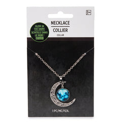Glow-in-the-Dark Moon Witch Necklace Choker