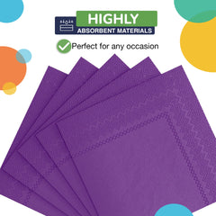Purple Luncheon Napkins - 6.75 in. | 1800 Count