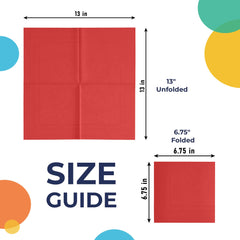 Red Luncheon Napkins - 6.75 in. | 1800 Count