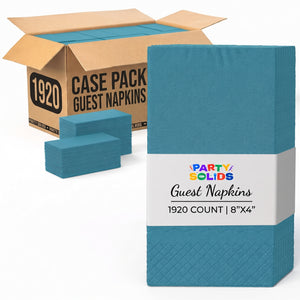 Turquoise Guest Towel Napkins | 1920 Count Case