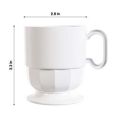 White Glazed Plastic Coffee Mugs | 24 Count