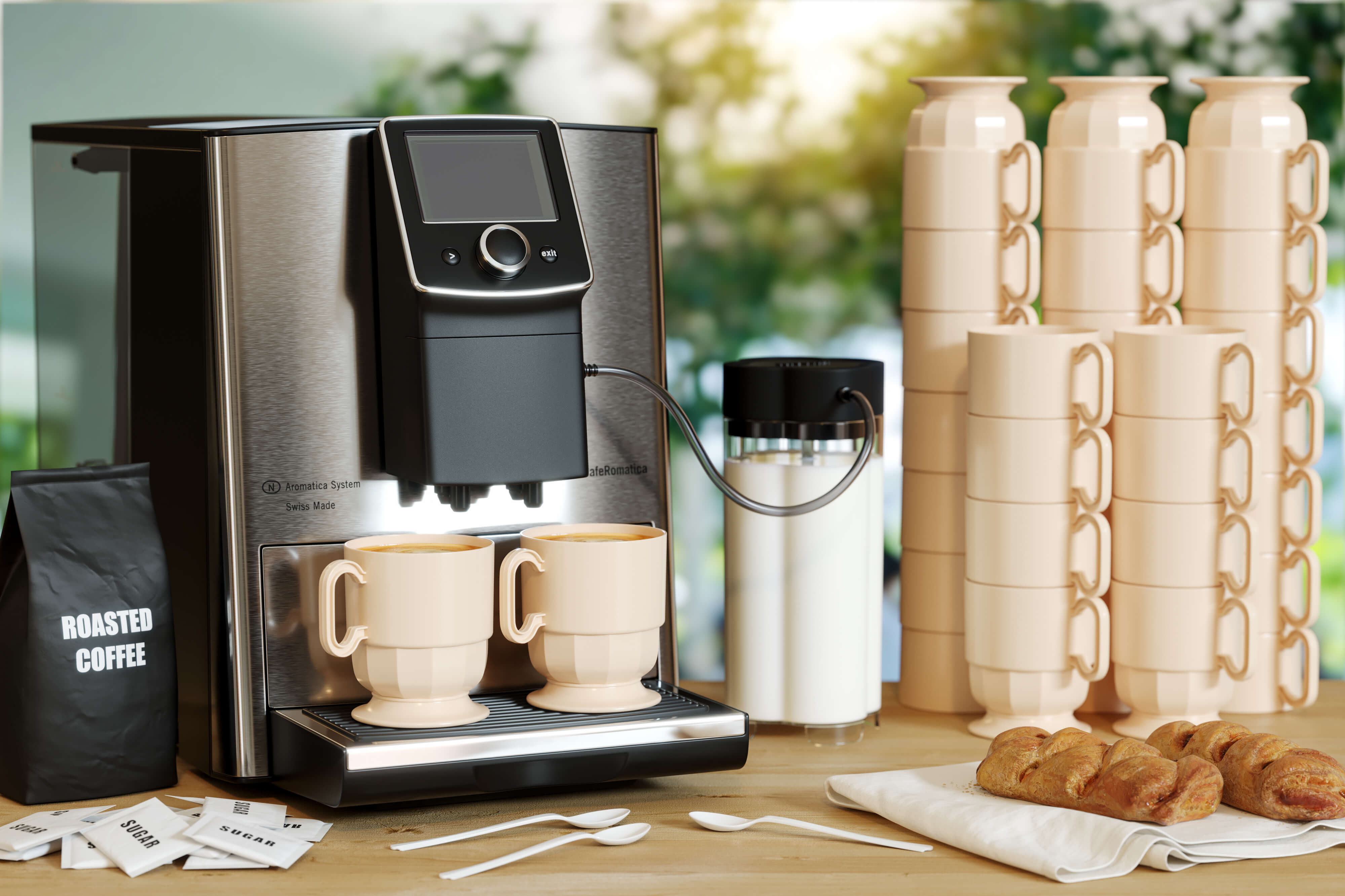 8 Oz. Ivory Glazed Coffee Cup w/ Handle | 8 Count