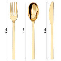 Trendables Mod Gold Cutlery Combo | 120 Count