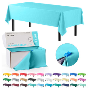 54 In. x 300 Ft. Cut To Size Table Roll | Light Blue | Case of 4