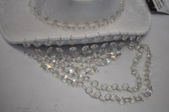 White Cowboy Hat with Jewel Fringe