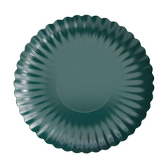 10.5 In. Scalloped Paper Plates - Black Aqua | 10 Count
