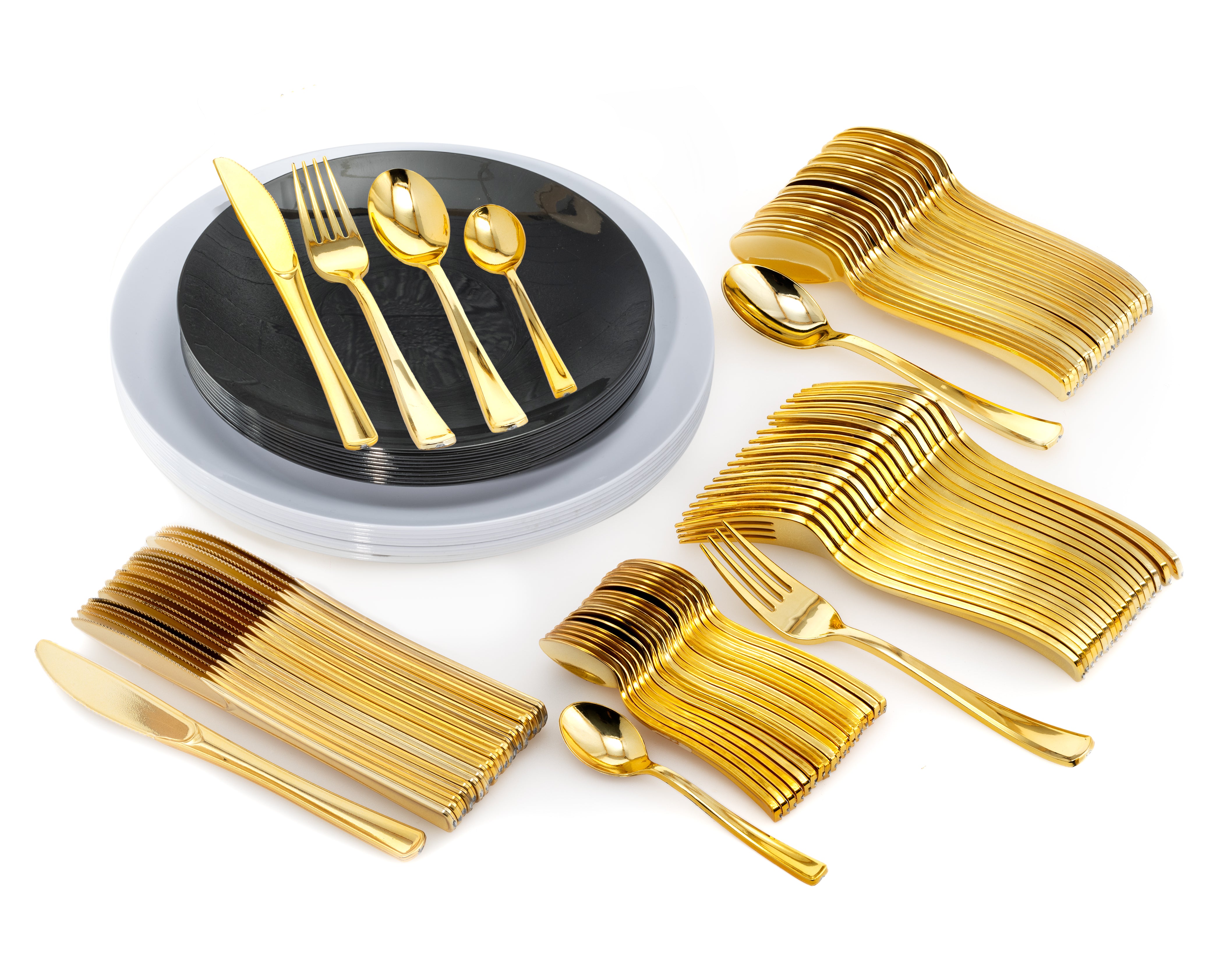 140 Pieces | Setting for 20 | White and Black Combo Pack