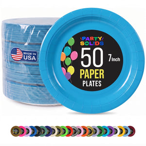 7 in. Turquoise Paper Plates | 50 Ct.