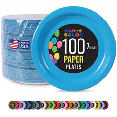 7 in. Turquoise Paper Plates | 100 Count