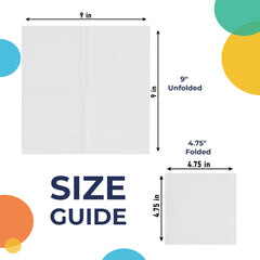 White Beverage Napkins - 4.75 In. X 4.75 In. | 1800 Count