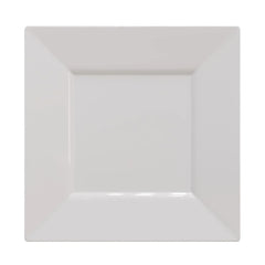 8 In. White Square Plastic Plates | 120 Count