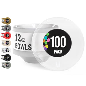 12 Oz. Clear Plastic Bowls | 100 Count