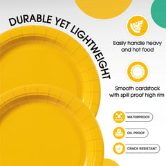 7 in. Yellow Paper Plates | 100 Count