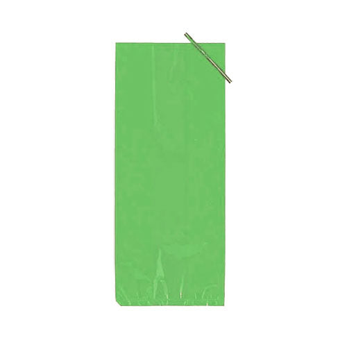 4in. x 9in. Lime Green Poly Bags (48)
