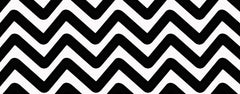 Black Chevron Decorative Metal Bucket