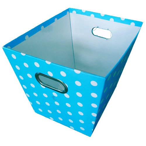 Decorative Basket with Polka Dots-Turquoise