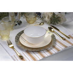 8 In. Motif Design Plastic Plates | 10 Count