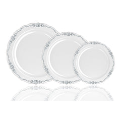 5 Oz. Gray / Silver Victorian Design Bowls | 20 Count