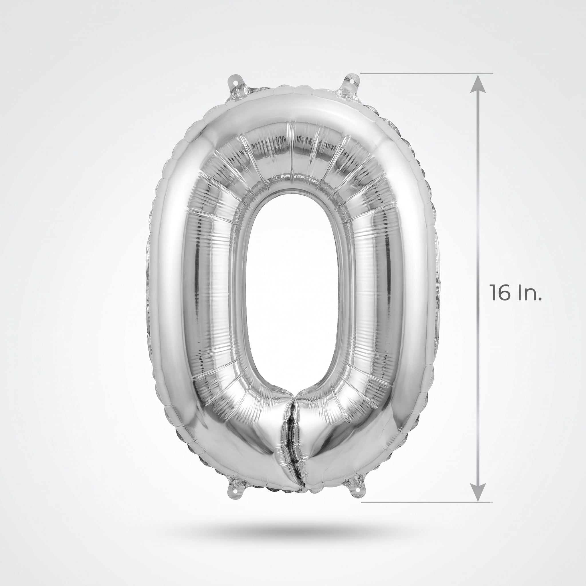 Silver Foil Letter O Mylar Balloon