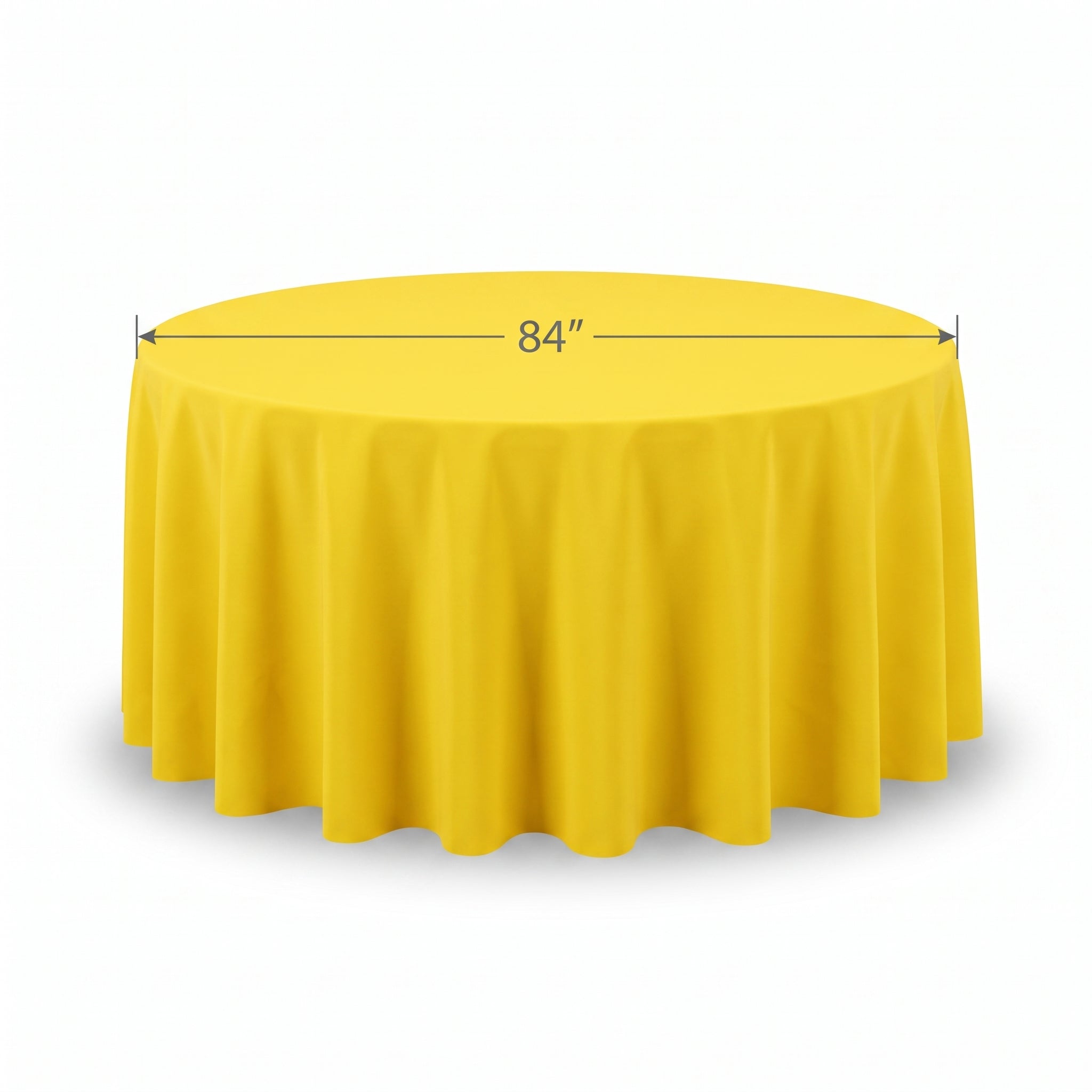 Yellow Sunshine Round Flannel Backed Table Cover - 84"