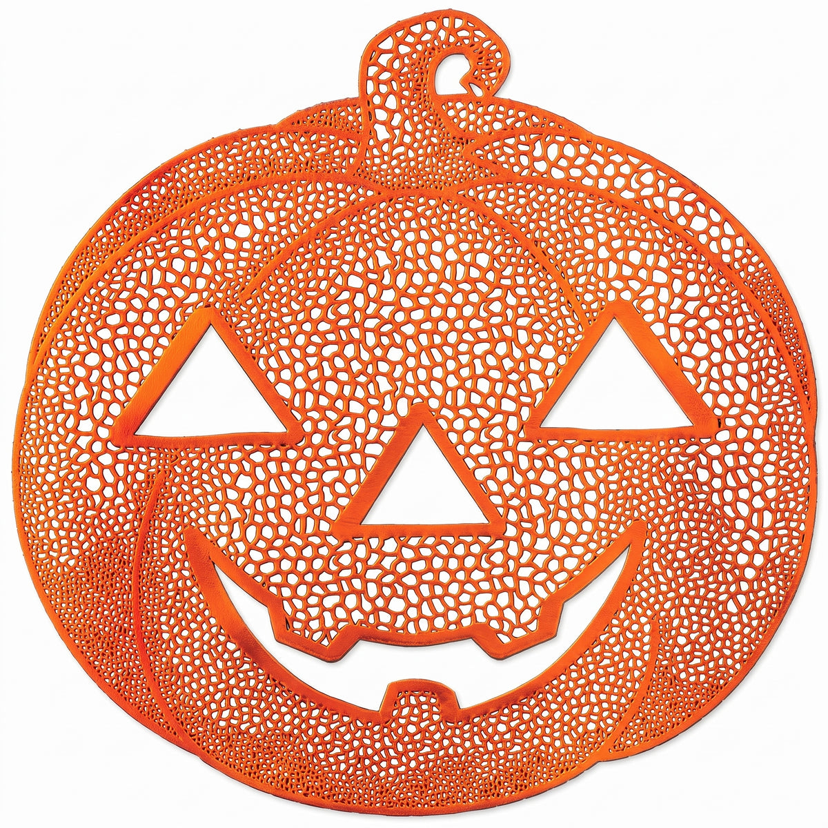 Jack-O'-Lantern Vinyl Placemat - Reusable Halloween Table Decor