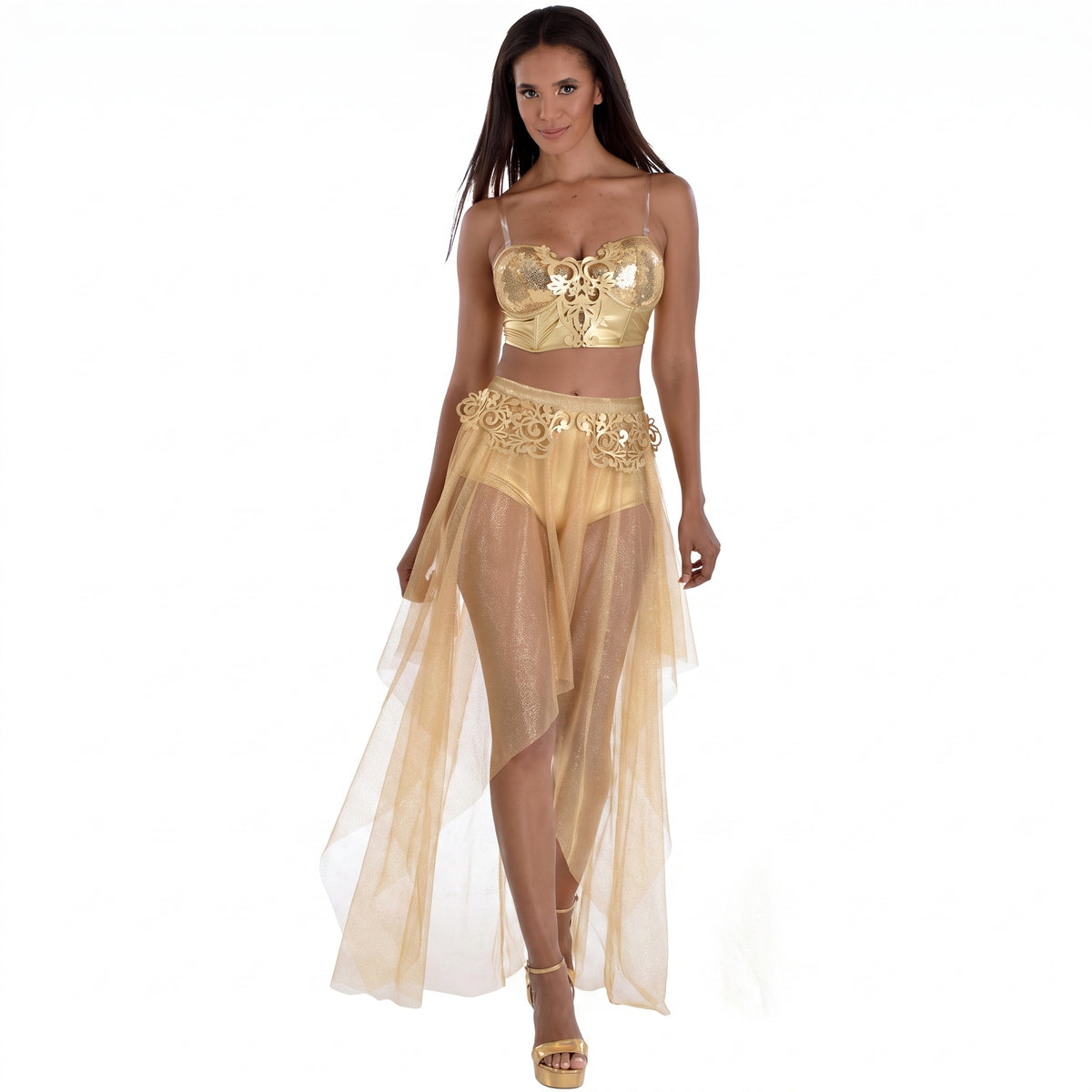 Gilded Glam Corset Costume for Women - L/XL