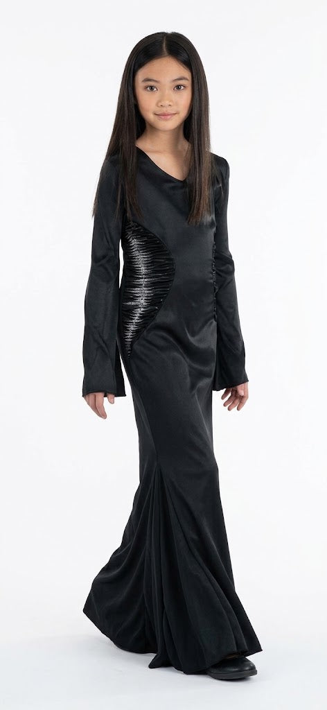 Enchanting Wednesday Addams Costume for Girls - Child M (8-10)