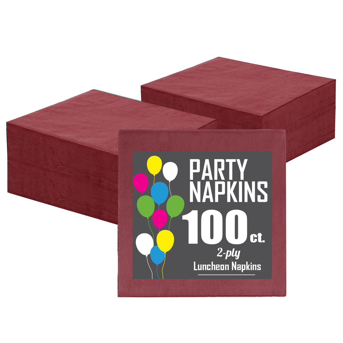 Burgundy Luncheon Napkins | 100 Count