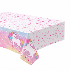 Enchanted Unicorn Plastic Table Cover - 54" x 96"