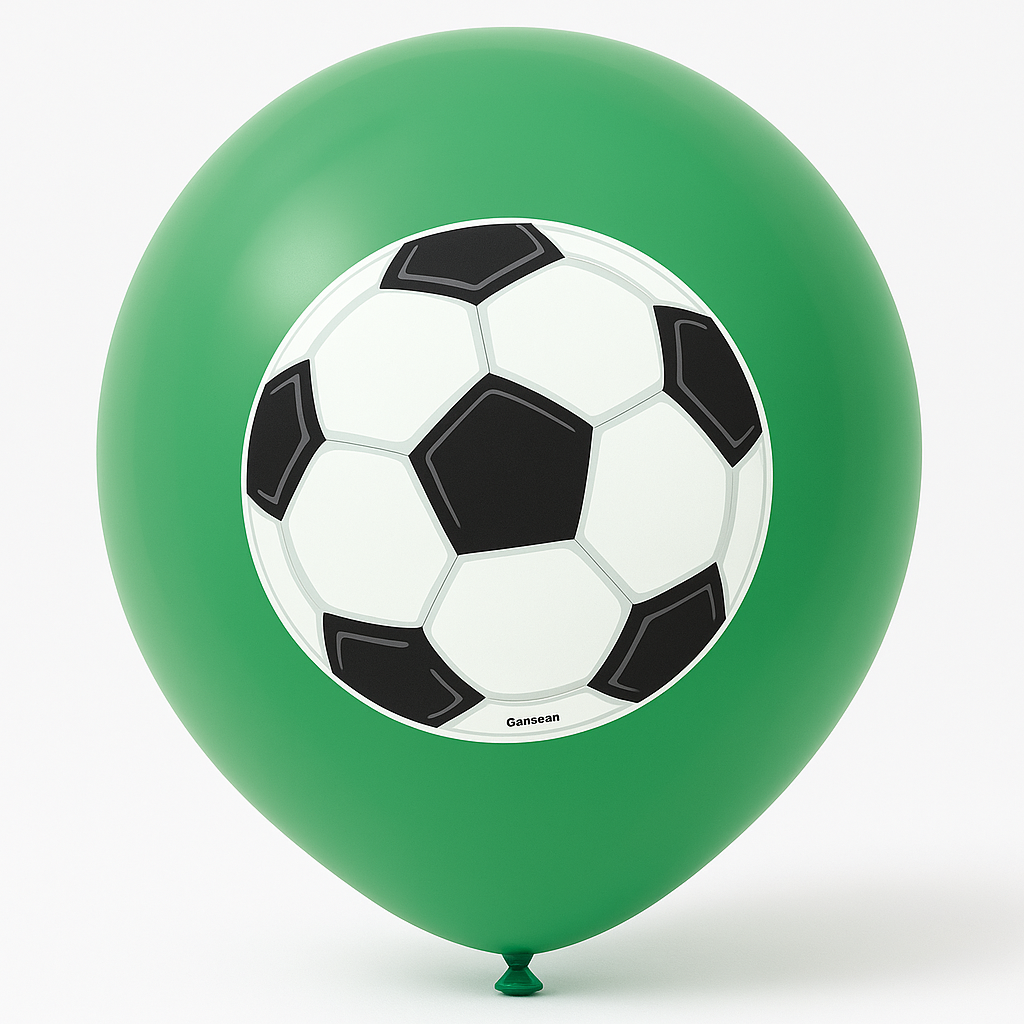 Goal Getter Soccer Balloons - 12" Green Latex, 5-Pack