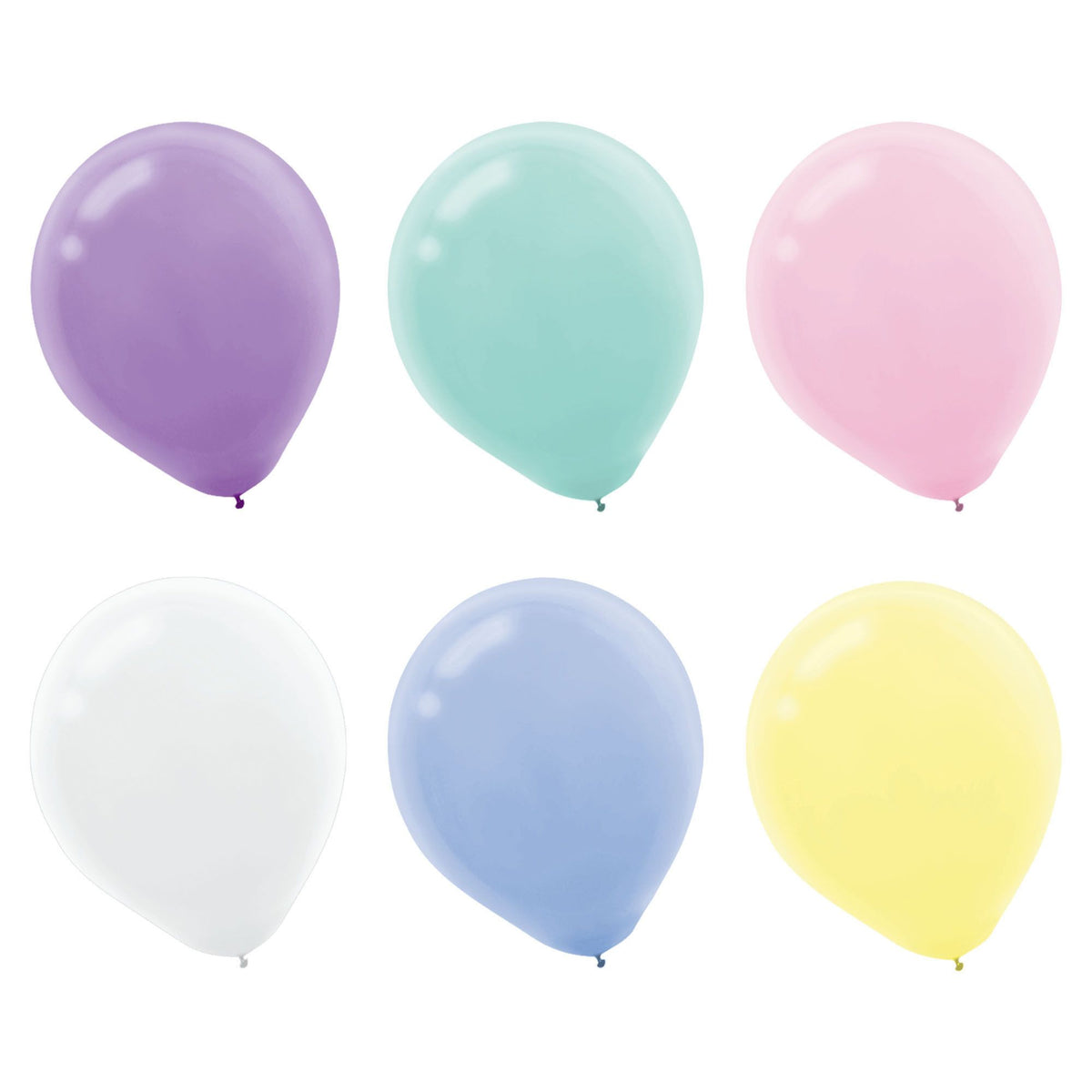 12" Pastel Assorted Latex Balloons - 15 Count
