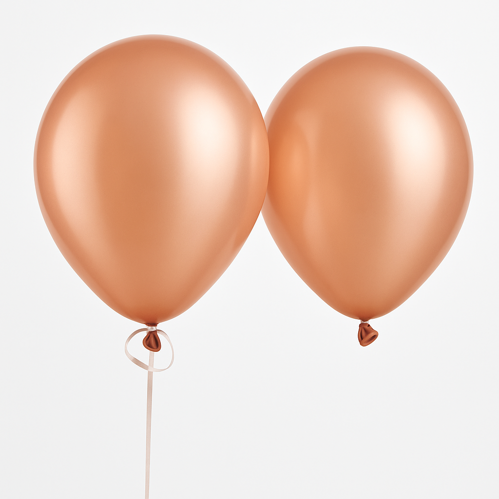 Rose Gold Pearl Latex Balloons, 9-Inch, 20-Pack