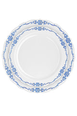 12 Oz. White / Navy Victorian Design Bowls | 20 Count