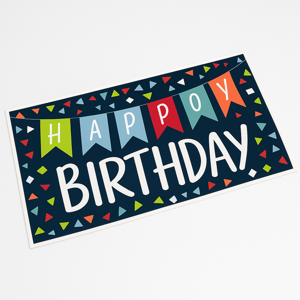 Colorful "Happy Birthday" Celebration Banner