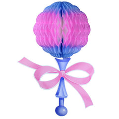 16in. Blue/ Pink Rattle Decoation