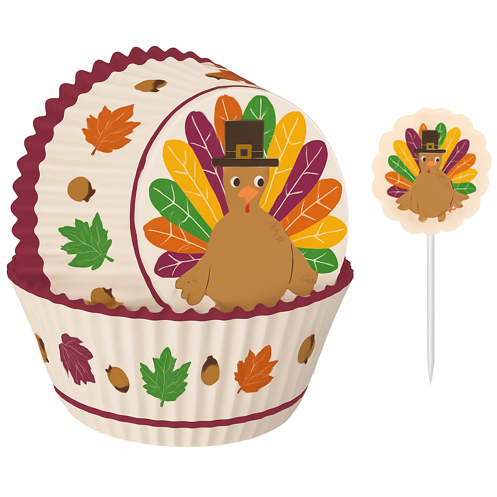 Thanksgiving Baking Cups & Picks Set