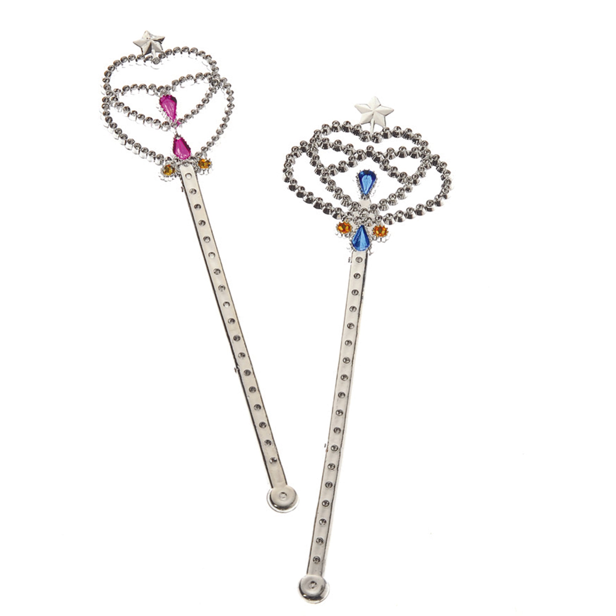 Silver Plastic Wands - 12 Count