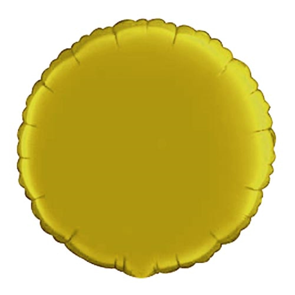 18 In. Gold Round Mylar Balloon