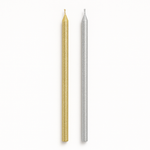 Sparkling Silver & Gold Birthday Candles - Set of 2